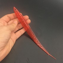 빅 베이트 루어 일본 빅게임 소프트 바다 낚시 anuila Lure Shad Bait 수영 장어 루어 헤어테일 미끼 바닷, 02 red_01 15cm