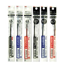 Pentel 펜텔 비쿠냐 볼펜 리필심 0.5/0.7 (XBXMS), 0.5-흑색