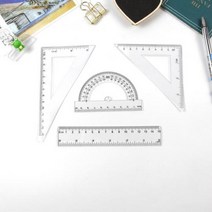 학생 도면 제도용 삼각자 각도기 15cm 자 세트 1p, 단품