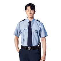 유니보스 UBS691 경비복 반팔 여름 하계 근무 셔츠 그레이, 90, 사이즈:90