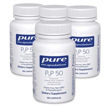퓨어인캡슐레이션 Pure Encapsulations P5P 50 활성 비타민B6 50mg 피리독살5 인산 베지캡슐 180캡슐, 4팩
