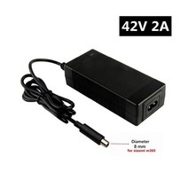전동킥보드 충전기 36V 2A 전기 자전거 리튬 배터리 42V 샤오미 M365 스쿠터 호버 보드 균형 휠, 영국, 직류 8mm