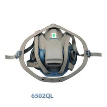 방독면 산소호흡기3M 6502QL/6502 실리카겔 하프 페이스 호흡기 스프레이 포름 알데히드 보호 견고하고 편, 1pc 6502ql 페이스 마스크