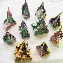 BISMUTH 비스무트 천연 석 무지개 광 크리스탈 금속 광물 표본 도매, 6.50g