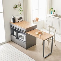 올리브 확장형 렌지대 홈바 조리대 아일랜드 식탁 MWF222C, 오크화이트