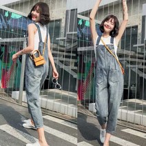 부롤업바지 코디 봄룩 캠핑피크닉 여대생룩대 대대 편안한 점프 공항룩 여자여름대옷 귀여운 캐쥬얼데님 컬러 여행나들이룩 여자바지 멜빵 청바지 수트 썸머팬츠 패션 여성 연청 데일리