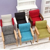 레인몰제작 미니어처 소품 1인용의자 육일돌 오비츠, 모던그레이