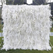 화이트 버건디 장미 모란 롤업 천 5D 꽃 벽 패브릭 걸이식 커튼 녹색 식물 벽 파티 웨딩 배경 장식 소품, 62.A13 - 1.5mX1.5m
