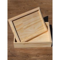 공간박스 나무상자제작 큐브 레트로 삼나무 원목칼라, 나무상자(50x50x10)+덮개포함