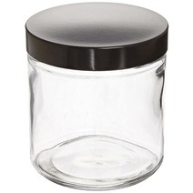 Kimble Type III 소다 라임 유리 투명 직선형 넓은 입구 병 펄프/비닐 캡 라이너 473.2g(16온스) 용량 (12개 케이스), 16oz Capacity