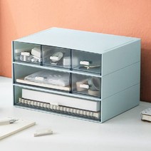 사무실 책상수납함 학교 학원 가정 메모정리함, 사무용품 정리수납함 화이트3칸