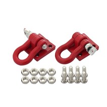 히치바스켓 금속 복구 드래그 체인 트레일러 히치 걸쇠 윈치 앵커 110 rc 크롤러 trx4 trx6 scx10 wraith capra redcat mst cc01, 붉은 족쇄