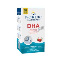 노르딕 오메가3 DHA 엑스트라 1660mg 딸기맛 60정