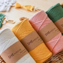 마크라메실 8컬러 푼사 3mm 면로프 마크라메 재료, 카멜