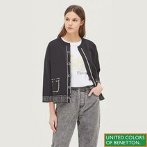 이랜드 [베네통]60%OFF[베네통]드로잉 스팽글 자수 가디건 BAKC08111