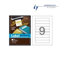 레이테크 다용도 화일인덱스용 라벨지 9칸 A4 100매 LTP-2139