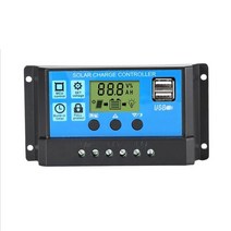 태양열 충전기 컨트롤러 60A 50A 40A 30A 20A 10A 12V 24V 배터리 LCD 듀얼 USB 전지 패널 레귤레이터 최대