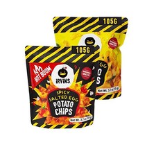 IRVINS 솔티드 에그 2팩 콤보 포테이토 & 핫붐 포테이토 2 x 105g/3.7oz