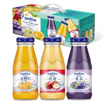 썬키스트 오포사 180ml x 12병 / 오렌지주스 포도주스 사과주스 선물세트 병음료