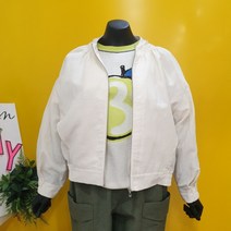 베네통 셔링넥 백프린트 린넨 점퍼 IV