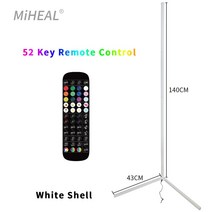 RGB LED 플로어 램프 실내 홈 인테리어 현대 코너 생활 로마 아트 장식 대기 스탠드 조명, White-Remote control, EU plug, RGBW