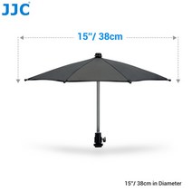 JJC-카메라 우산 Ajustable 볼 헤드 핫슈 레인 커버 양산 캐논 R5 R6 R7 니콘 소니 ZVE10 A7III A7 IV, 01 L 38cm, 한개옵션1