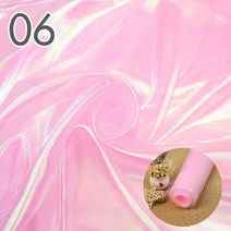 원단샘플 원단스와치 패브릭천 2세트 투명 심포니 레이저 그물 원사 컬러 유리 형광 오간자 거즈 얇은 명주, 06 6_01 1M