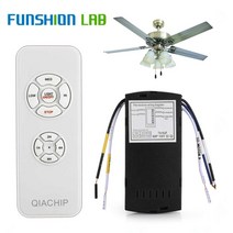 Funshio 범용 천장 팬 램프 원격 제어 키트 ac 110-240v 타이밍 설정 스위치 조정 풍속 송신기 수신기, 그리고 110v