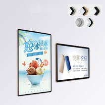 벽부착 자석 아크릴액자 [W984A48], 시밀러리 A4 23x32cm_골드-블랙