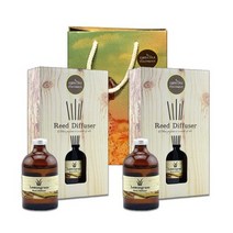 태국 푸타완 천연아로마 무알콜 디퓨저 100ml 1+1 메세지토퍼 방향제 답례품, 8. 라벤더+라벤더