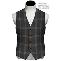 이럭셔리클럽 빅체크 베스트 맞춤 조끼 VE200223