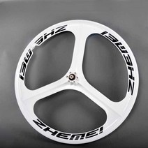 카본휠셋 로드자전거 카본삼발이 에어로휠 튜닝 디스크휠, 블랙 회전