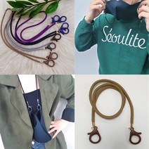 1+1 왕고리 패션 마스크 스트랩 목걸이 분실방지 줄 끈 연예인 마스크 성인 유아, 블랙 X 2