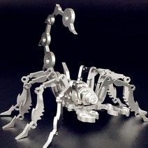 Microworld 금속 모델 키트 성인용 공룡 3D 퍼즐 스틸 워크래프트 컬렉션 챌린지 DIY 동물 아트 공예 장식 청소년용 - 스피노사우루스, 미니 전갈