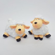 다팜코리아 양 커플 마블인형 미니어처소품 카페 어린양 장식인형, A타입