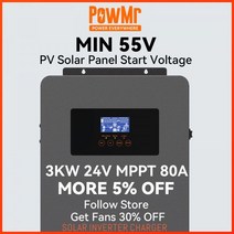 태양광 인버터 차량용 24V 12V PowMr 배터리용 하이브리드 리튬 납산 순수 사인파 컨버터 MPPT 80A 220V 230V 3KW 2KW 1.5KW, 2.4KW 24V, NO WIFI, 220-240V