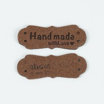 핸드메이드 가죽 라벨 HandMade 각인 withlove 초코