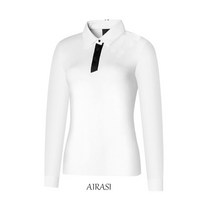 AIRASI 여성골프티셔츠 똑딱 단추 골지 카라 골프티셔츠 스판 쫀쫀 여자골프티셔츠