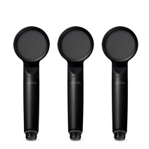 루루벨 셀워터 마이크로버블 샤워기, 셀워터 샤워기 3개, 블랙, 1개