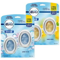 페브리즈 화장실용 비치형 상쾌한비누향 6ml 2개입 + 상큼한레몬향 6ml 2개입, 1세트