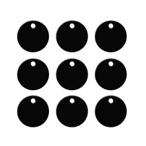 도매 20pc 개 Id 태그 라운드 알루미늄 DIY 맞춤형 애완 동물 명판 조각 분실 방지 펜던트 칼라 액세서리 이름 플레이트, Black_20X20X1MM