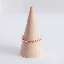 엘렌쥬얼리 14K 컷팅 볼 체인 반지 Type A