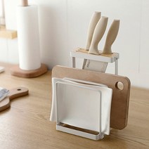 지니홀딩스 칼도마꽂이 칼도마정리대 도마꽂이 도마걸이 칼꽂이, 1개, 흰색