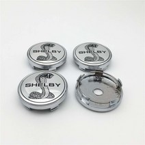 4피스 새로운 쉘비 코브라 60mm 2.36인치 ABS 알루미늄 크롬 자동차 맞춤형 림 휠 허브 센터 캡 커버
