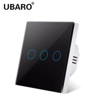 붙이는템바보드 템버 보드 템퍼 텐바 UBARO EU/UK 표준 크리스탈 강화 유리 벽 패널 조명 터치 스위치 LE, ZS-BW003Y