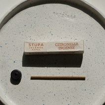 Stupa 스투파 튜브형 인센스 스틱 네팔 향피우기 홀더 세트, citronella