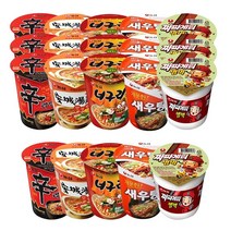 소컵 신라면4입+안성탕면4입+너구리4입+새우탕4입+짜장범벅4입, 1세트