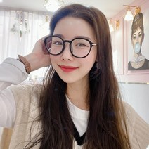 시력보호 UV400 두꺼운 둥근 반투명 뿔테 안경 패션 남자 여자 안경테 블루라이트 근적외선
