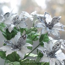 포인세티아 펄 플라워 30cm 3색, 레드