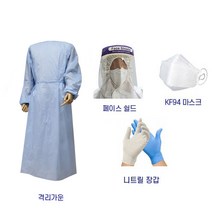 국내산 격리가운 4종세트 가운, 격리가운 사이즈 M